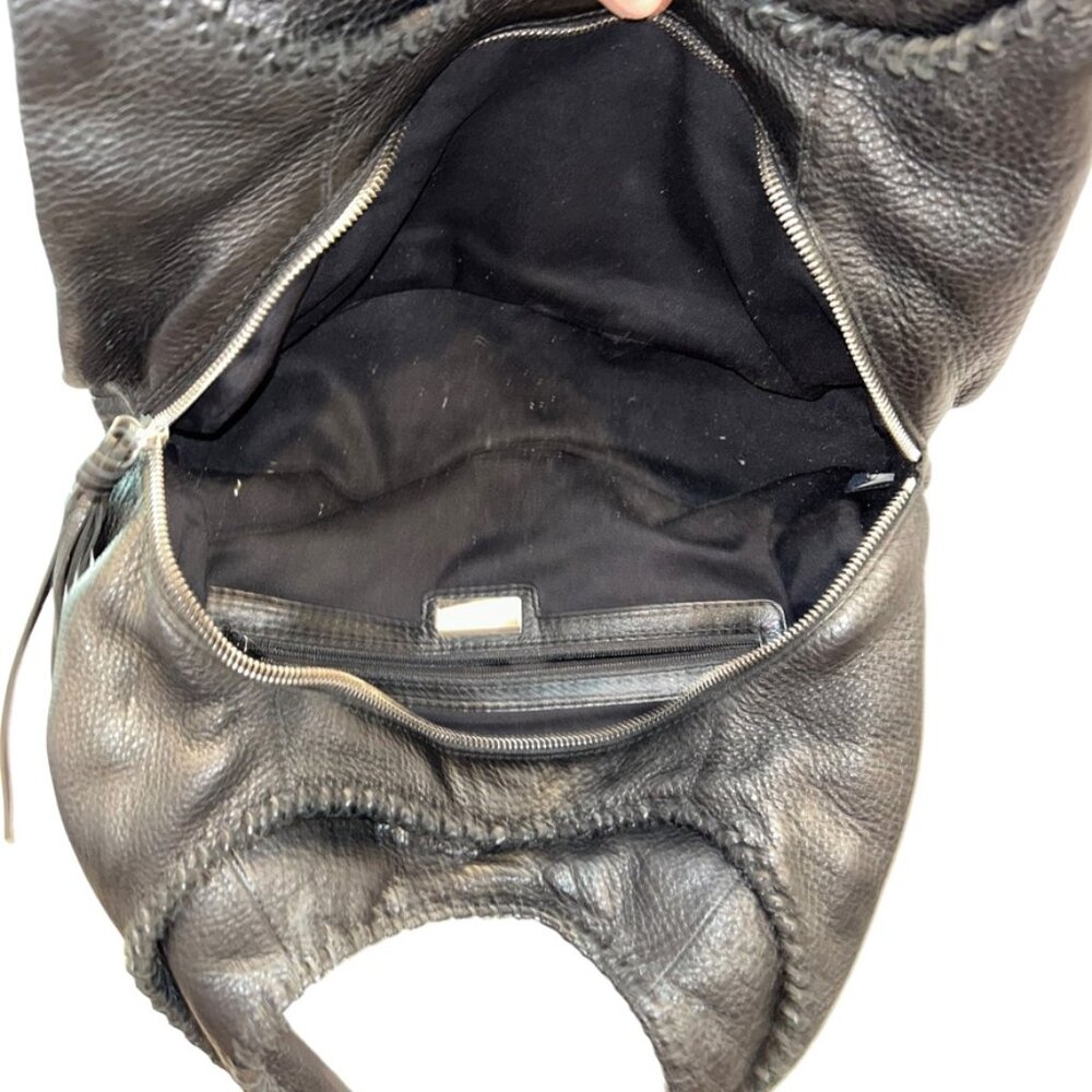 Banana Republic EXCELLENT CONDITION all weather leather black half moon … - Picture 6 of 6